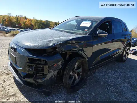 WA124BGF7SA051070 — 2025 Audi Q6 E-Tron, фото 2 с аукциона IAAI, передняя часть слева