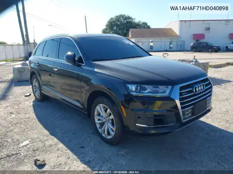 WA1AHAF71HD040898 — 2017 Audi Q7, ბიოლოგიური / ქიმიური საფრთხე, ფოტოები შეკეთებამდე