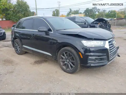WA1VAAF71JD032828 — 2018 Audi Q7, Передня частина, фото до ремонту