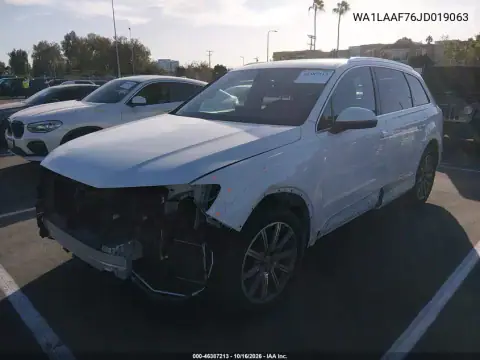 WA1LAAF76JD019063 — 2018 Audi Q7, фото 3 з IAAI, Передня частина