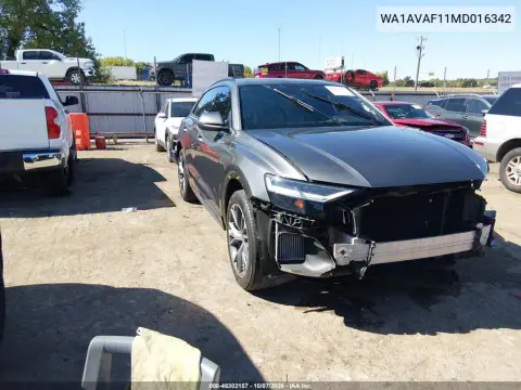 WA1AVAF11MD016342 — 2021 Audi Q8, Левый бок, фото до ремонта