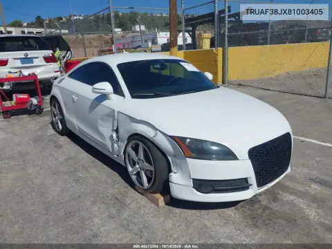 TRUAF38JX81003405 — 2008 Audi TT, Передняя часть справа, фото до ремонта