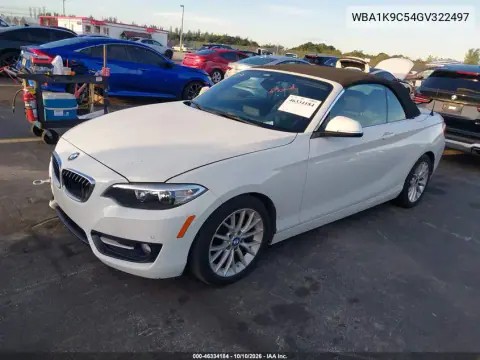 2016 BMW 228I VIN WBA1K9C54GV322497 фото 2