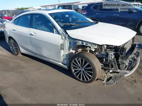 WBA53AK03M7H97017 — 2021 BMW 2ER, წინა მარჯვენა ნაწილი, ფოტოები შეკეთებამდე