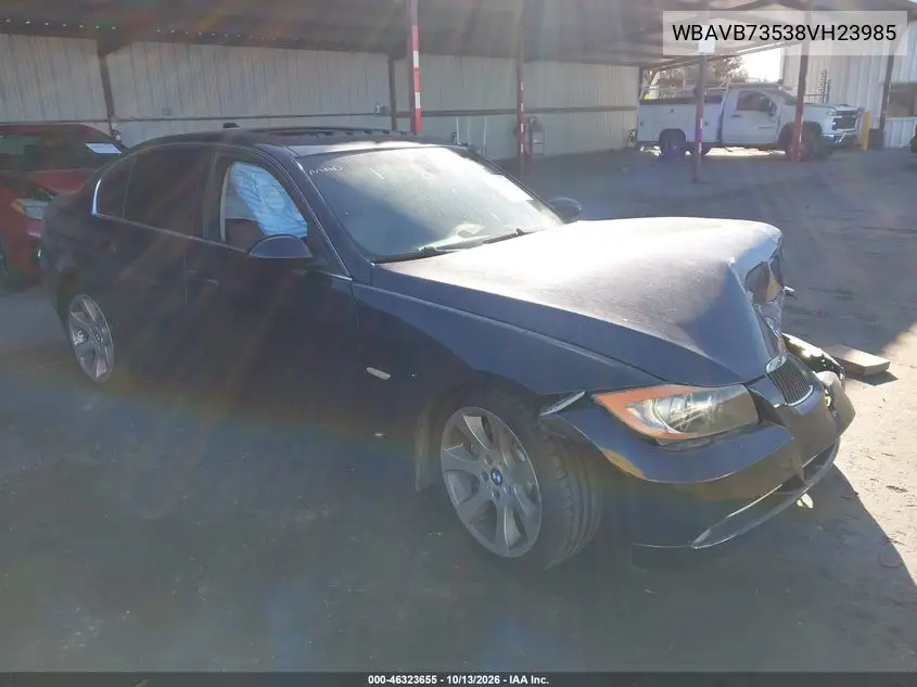 WBAVB73538VH23985 BMW 3ER 2008 — повреждение Передняя часть слева, фото до ремонта