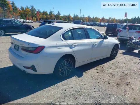 WBA5R7C51KAJ85407 — 2019 BMW 3ER, ფოტო 4, IAAI, მარცხენა მხარე