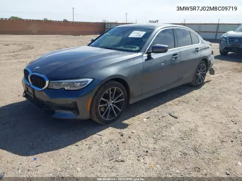 3MW5R7J02M8C09719 — 2021 BMW 3ER, photo 3 from IAAI, Left rear