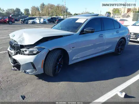 3MW39FF07P8D35119 — 2023 BMW 3ER, фото 2 с аукциона IAAI, ПЕРЕДНЯЯ ЧАСТЬ