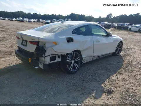 WBA53AP09MCF89191 — 2021 BMW 4ER, zdjęcie 5 z IAAI, Prawy tył