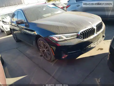 WBA53BH08MCF23929 — 2021 BMW 5ER, Задня частина зліва, фото до ремонту