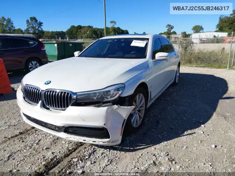 WBA7J2C55JB246317 — 2018 BMW 7ER, photo 3 from IAAI, Front end