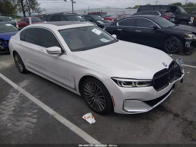WBA7U2C0XMCG35354 — 2021 BMW 7ER, წინა ნაწილი (Front End), ფოტოები შეკეთებამდე