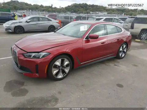 WBY43HD01SFU22567 — 2025 BMW i4, zdjęcie 2 z IAAI, Prawy tył