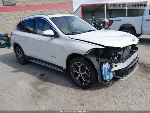 WBXHT3C3XH5F84946 — 2017 BMW X1, წინა ნაწილი, ფოტოები შეკეთებამდე