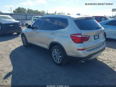 5UXWX9C30H0T24947 — 2017 BMW X3, ფოტო 4, IAAI, წინა ნაწილი