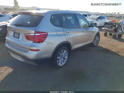 5UXWZ7C3XH0V88577 — 2017 BMW X3, zdjęcie 4 z IAAI, Lewy bok