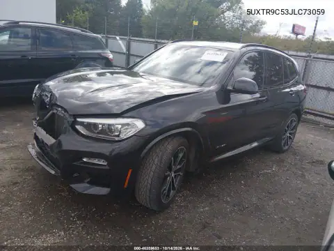 5UXTR9C53JLC73059 — 2018 BMW X3, фото 2 з IAAI, Передня частина