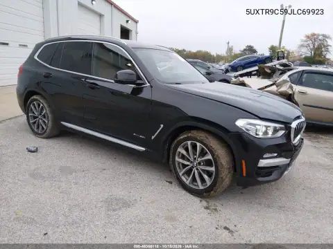 5UXTR9C59JLC69923 — 2018 BMW X3, წინა ნაწილი, ფოტოები შეკეთებამდე