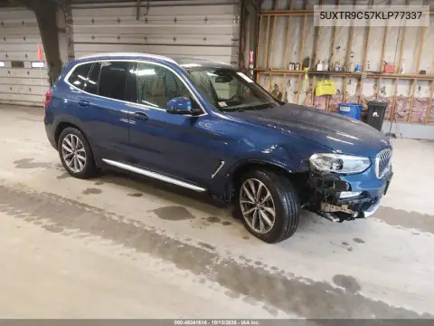 5UXTR9C57KLP77337 — 2019 BMW X3, фото 2 с аукциона IAAI, Передняя часть справа