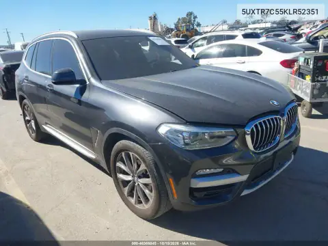 5UXTR7C55KLR52351 — 2019 BMW X3, მარცხენა მხარე, ფოტოები შეკეთებამდე