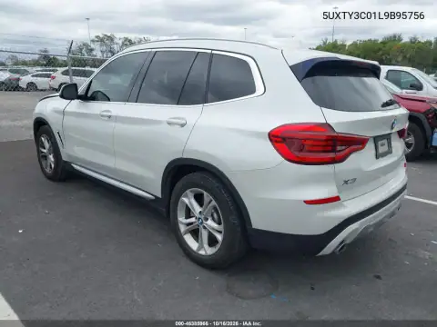 5UXTY3C01L9B95756 — 2020 BMW X3, photo 3 from IAAI, Front end