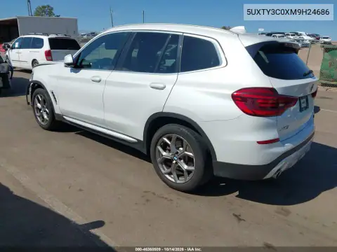 5UXTY3C0XM9H24686 — 2021 BMW X3, ფოტო 4, IAAI, წინა ნაწილი
