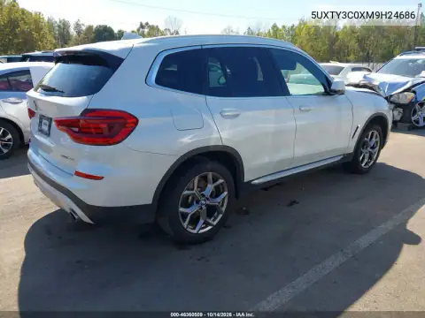 5UXTY3C0XM9H24686 — 2021 BMW X3, ფოტო 5, IAAI, წინა ნაწილი