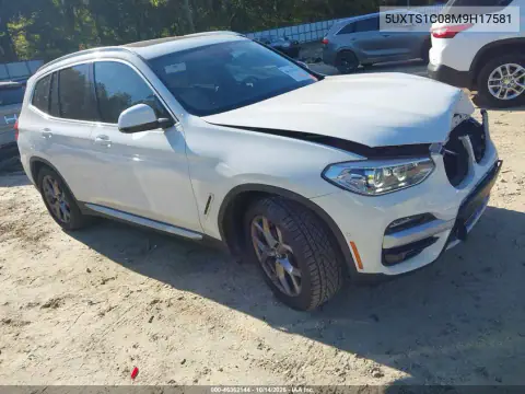 5UXTS1C08M9H17581 — 2021 BMW X3, Parte delantera, fotos antes de reparar