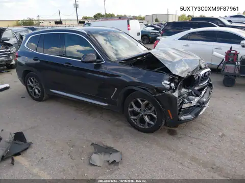 5UXTY3C0XM9F87961 — 2021 BMW X3, წინა ნაწილი, ფოტოები შეკეთებამდე