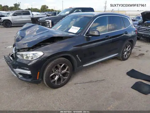 5UXTY3C0XM9F87961 — 2021 BMW X3, ფოტო 3, IAAI, წინა ნაწილი
