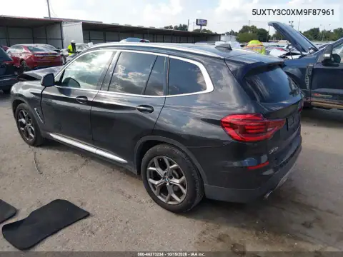 5UXTY3C0XM9F87961 — 2021 BMW X3, ფოტო 4, IAAI, წინა ნაწილი