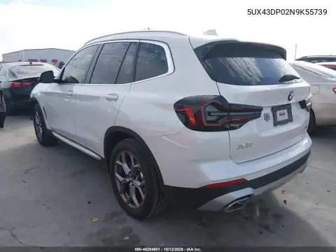 5UX43DP02N9K55739 — 2022 BMW X3, zdjęcie 4 z IAAI, Prawy bok