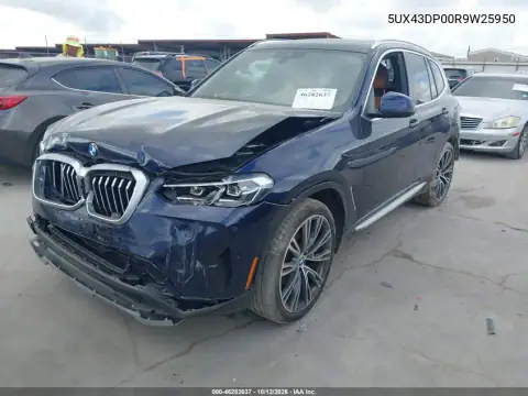5UX43DP00R9W25950 — 2024 BMW X3, zdjęcie 2 z IAAI, Przód i tył