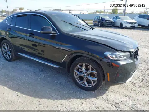 5UX33DT08N9N08242 — 2022 BMW X4, Left front, before-repair photos
