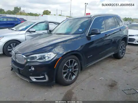 5UXKR2C51J0X09554 — 2018 BMW X5, foto 2 de IAAI, Delantera derecha