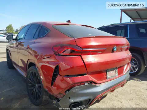 5UXCY6C04N9M84115 — 2022 BMW X6, photo 4 from IAAI, Left side