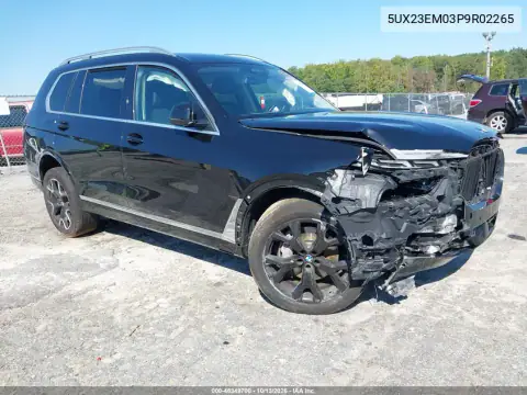 5UX23EM03P9R02265 BMW X7 2023 — повреждение Передняя часть, фото до ремонта