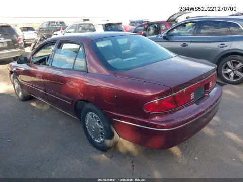 2002 Buick Century Custom VIN 2G4WS52J221270700 фото 4
