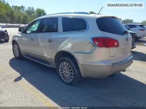 2012 Buick Enclave Leather VIN 5GAKRCED5CJ278100 фото 4