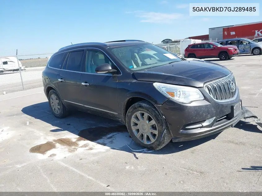 2016 Buick Enclave Leather VIN 5GAKVBKD7GJ289485 фото 2