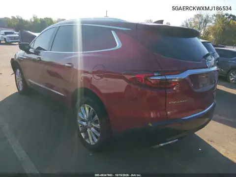 5GAERCKWXMJ186534 — 2021 Buick Enclave, ფოტო 3, IAAI, წინა ნაწილი