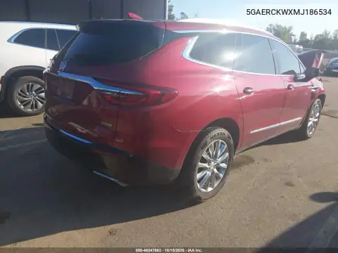 5GAERCKWXMJ186534 — 2021 Buick Enclave, ფოტო 4, IAAI, წინა ნაწილი