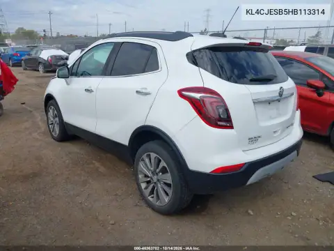 KL4CJESB5HB113314 — 2017 Buick Encore, фото 4 з IAAI, Передня частина справа
