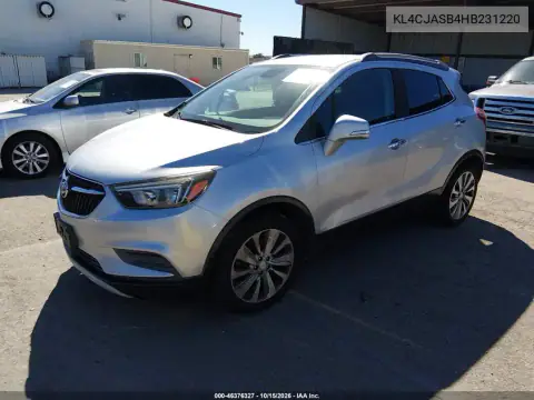 KL4CJASB4HB231220 — 2017 Buick Encore, фото 3 с аукциона IAAI, передняя часть справа