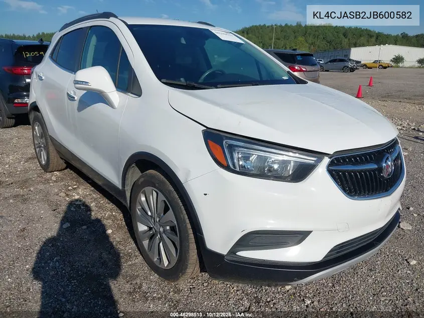 KL4CJASB2JB600582 — 2018 Buick Encore, photo 2 from IAAI, Not reported