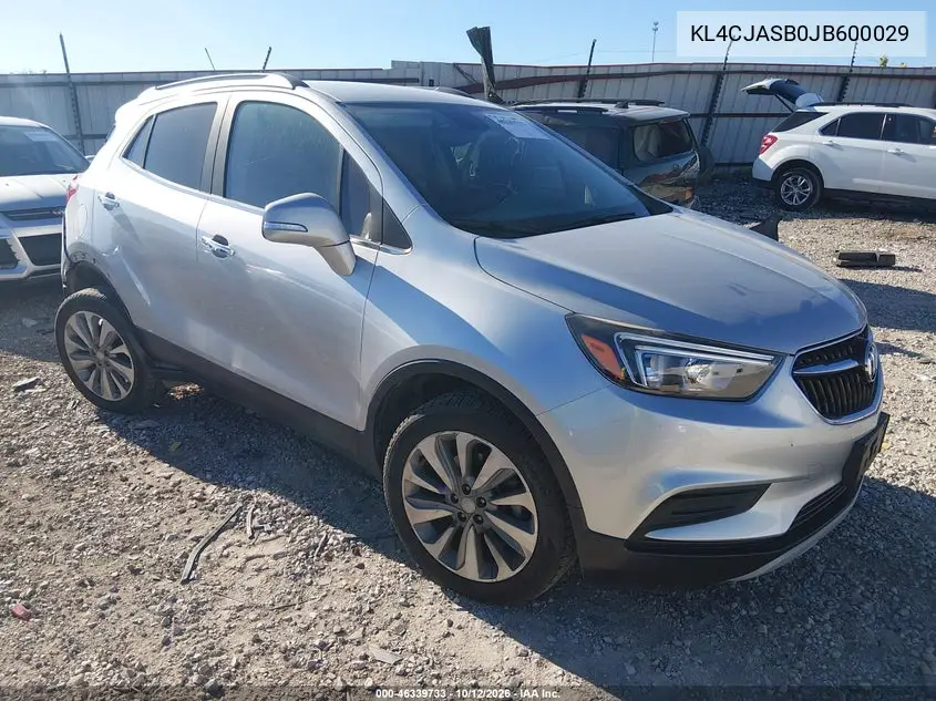 2018 Buick Encore Preferred VIN KL4CJASB0JB600029 фото 2