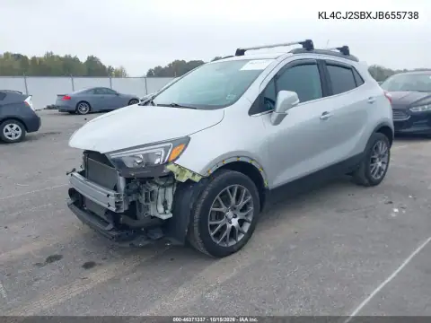 KL4CJ2SBXJB655738 — 2018 Buick Encore, photo 3 from IAAI, Front end
