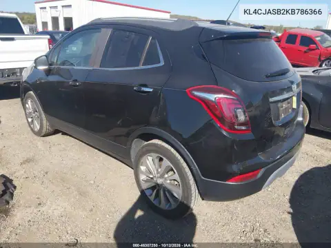 KL4CJASB2KB786366 — 2019 Buick Encore, фото 4 з IAAI, Передня частина справа