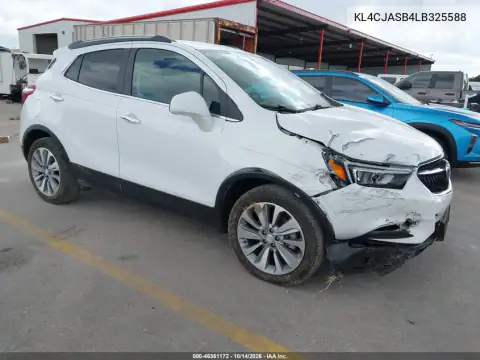 KL4CJASB4LB325588 — 2020 Buick Encore, წინა მარჯვენა ნაწილი, ფოტოები შეკეთებამდე