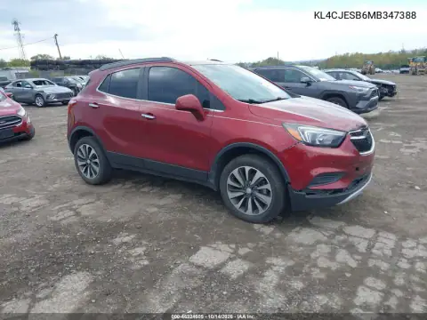 KL4CJESB6MB347388 — 2021 Buick Encore, წინა ნაწილი, ფოტოები შეკეთებამდე